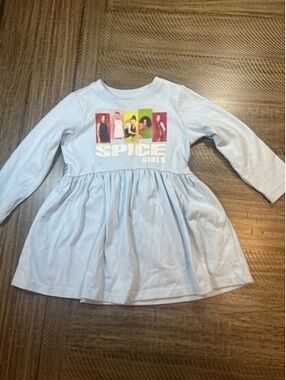 Spice Girls long sleeve baby blue dress - 2T
